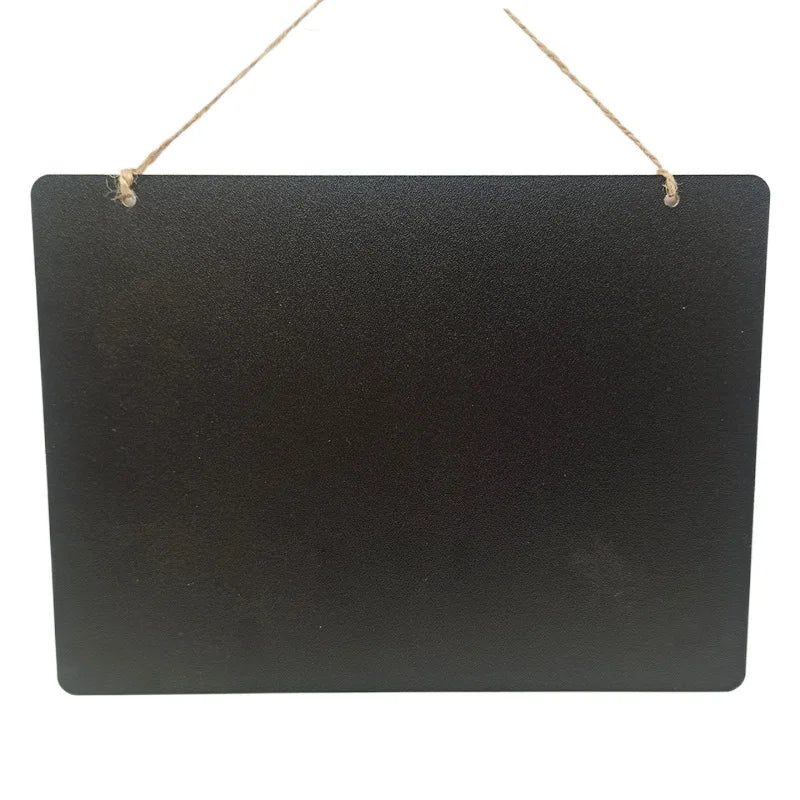 tableau noir double face carton blanc cadre bois cordelette suspension effaçable décoration murale simple