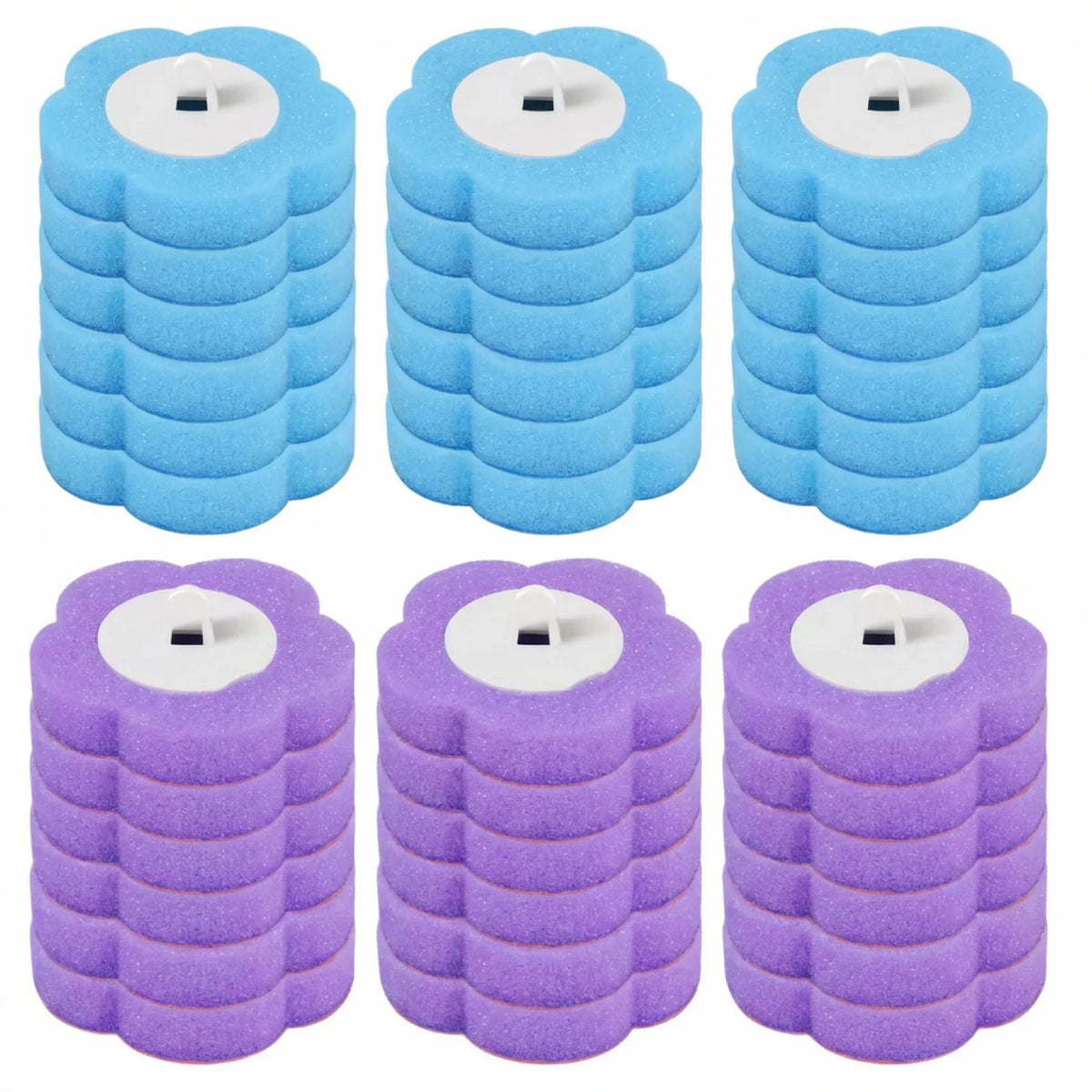 brosse wc douce silicone longue poils blanc bleu moderne pratique fixe adhésif boite rangement
