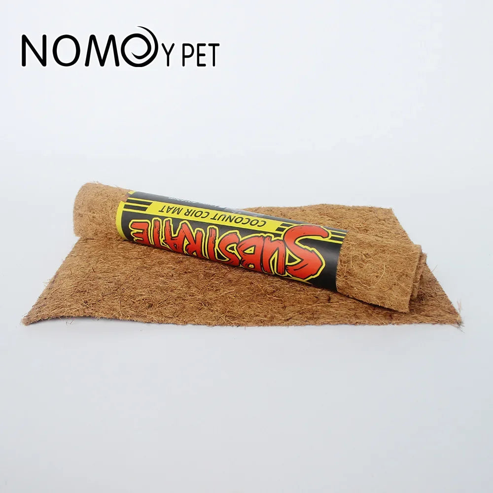 tapis coco naturel tapisserie fibre lézard tortue gecko terrarium décoration animal brun clair rustic