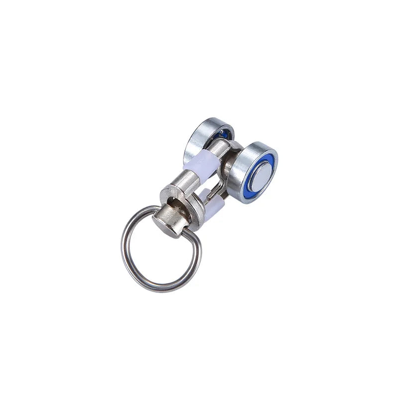 rideau polonais rouleau billes argent bleu moderne glissière rail poulie silent hooks matériaux maison