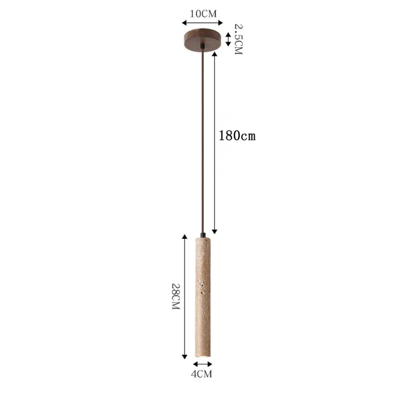 Lampe suspendue moderne minimaliste pierre beige clair texture granulée câble noir pendentif chambre salon