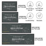 tapis cuisine gris foncé illustrations ustensiles géométrique moderne antidérapant PVC 40x60cm 50x80cm