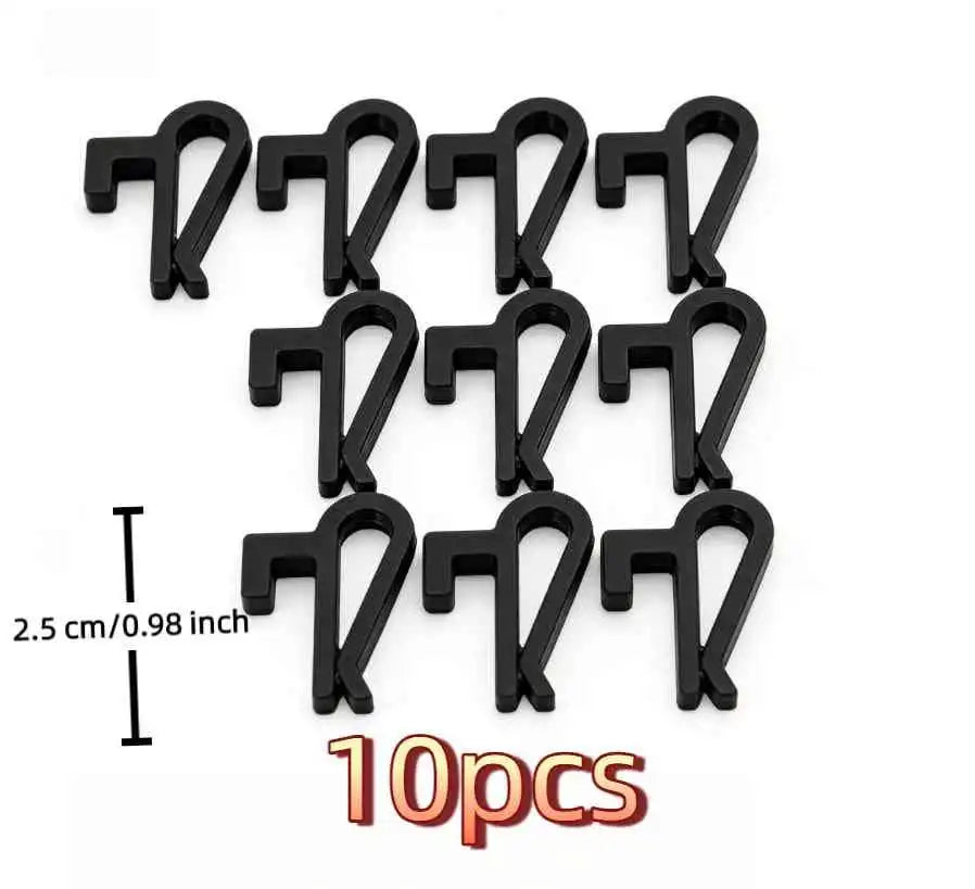 clips fixation mural blanc noir bleu moderne minimaliste 10 pièces plastique opacité simple