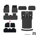 tapis sol antidérapant tpe noir rayures horizontales contemporain voiture pieces incluses
