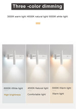 lampes murales led modernes usb rechargeable rotation 350° blanc noir