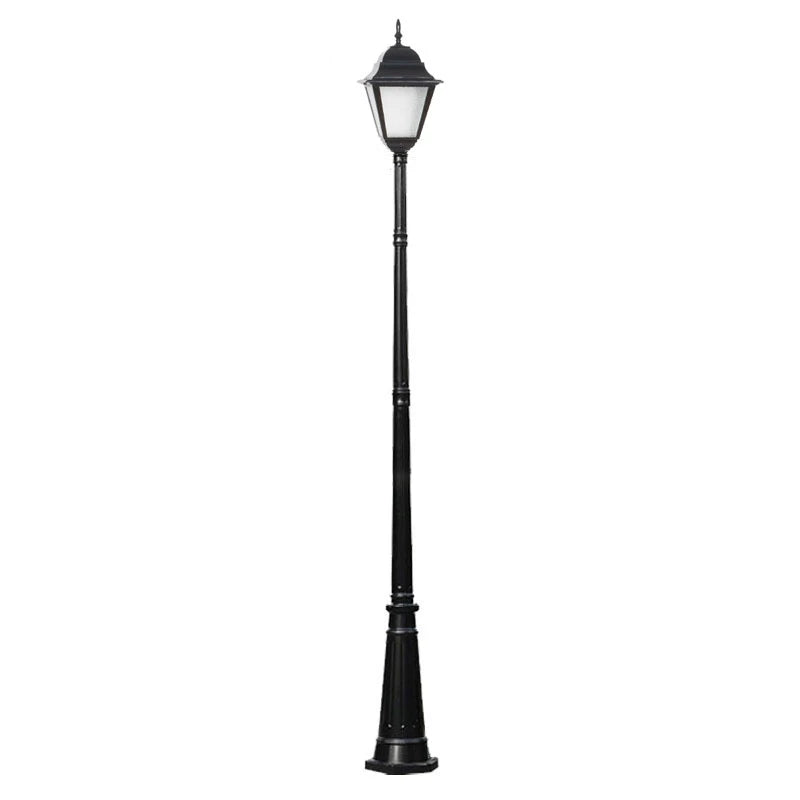 lampe rue or noir classique vintage éclairage public ip65 led e27 aluminium retrogarde