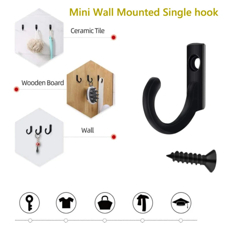 crochet mural multi usages moderne porte clés vêtements sacs 10pcs 50pcs différentes couleurs