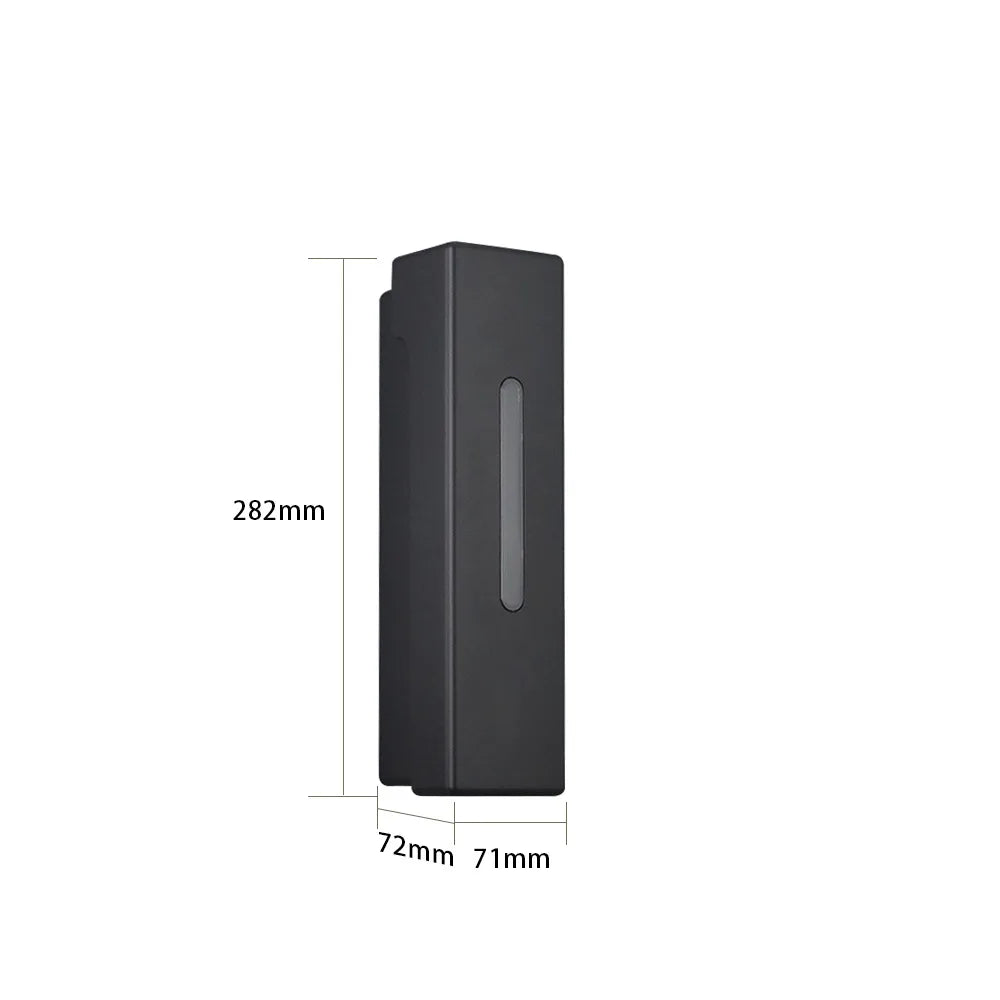 distributeur savon liquide moderne noir blanc adhésif sans perçage grande capacité minimaliste opaques