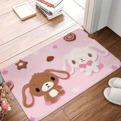 Tapis antidérapant doux pour entrée en couleur jaune