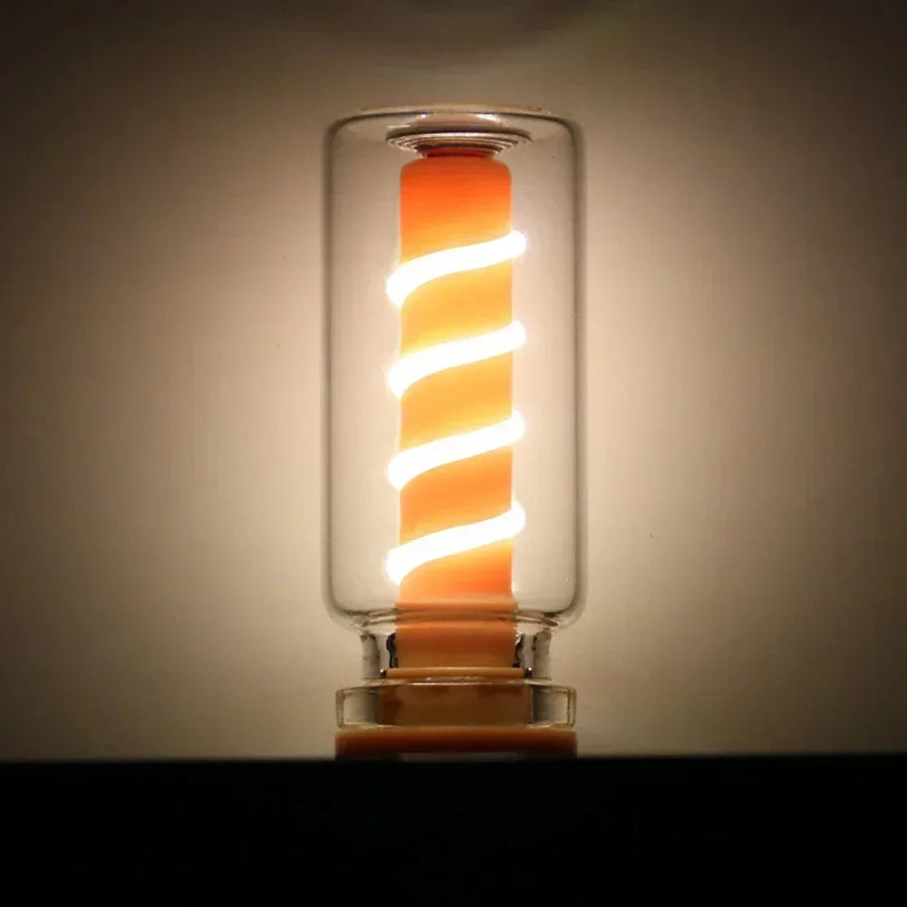 lampe led spirale flexible transparente moderne multiple couleurs usb rechargeable minimaliste chambre camping