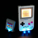 lampe décorative rétro console game boy blanc gris rose bleu écran lumineux boutons noirs