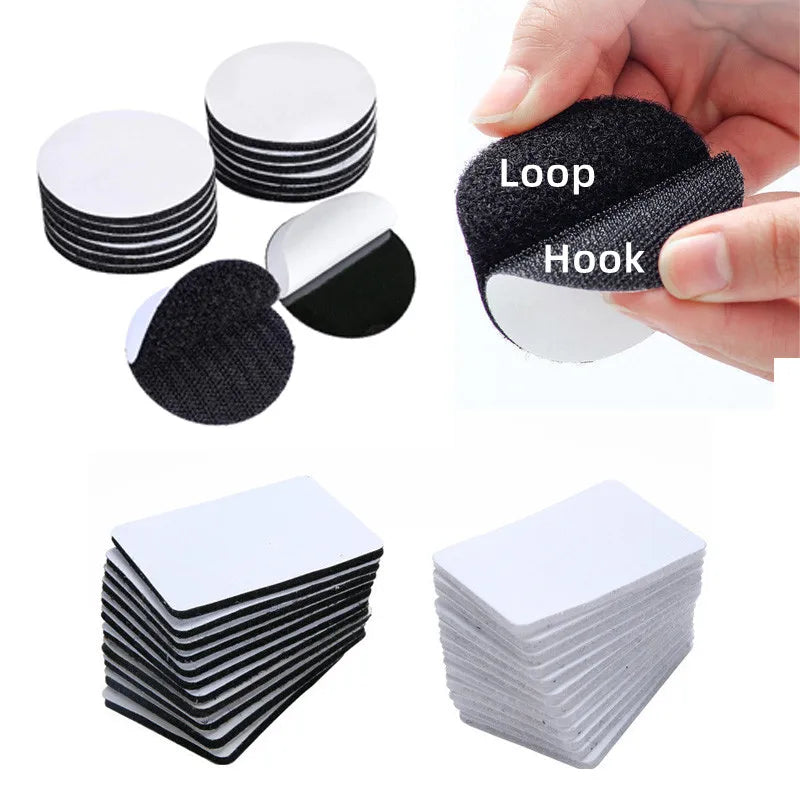 élastiques adhésifs auto collants noir blanc texture velcro pratique utilitaire écologiques polyesters nylon