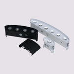 applique murale led moderne noire blanche rayures diagonales contemporaine fixations led