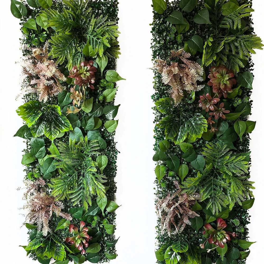 plante artificielle décorative fleurs rouges blanches jardin intérieur extérieur