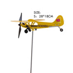 décor extérieur avion métal jaune classique vintage tringle métallique vent souffle jardinextérieur durable météo