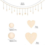 guirlande blanches clips bois cartes photo décorations murales rustiques adultes unisexes