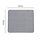 tapis protection silicone moderne gris perforations antidérapant cuisine vaisselle fond évier résistance chaleur