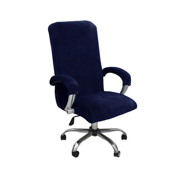 housse chaise fauteuil velours bleu moderne protection siège