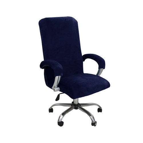 housse chaise fauteuil velours bleu moderne protection siège