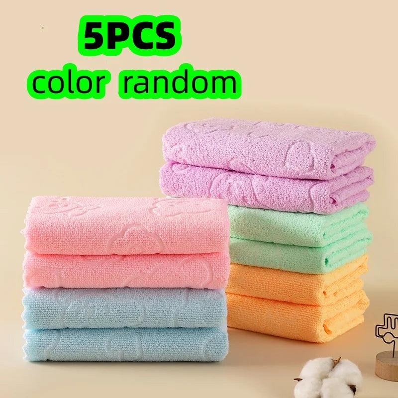 serviettes microfibre ourson imprimé rose vert bleu orange absorbantes douces modernes multipurpose cuisine bain