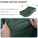 sac rangement extérieur vert foncé imperméable poignées fermeture glissière robuste multifonction pliable anti poussière
