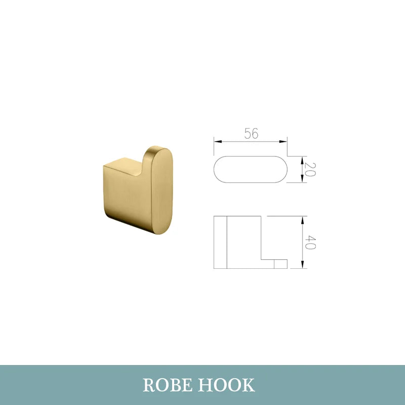 accessoires salle bain doré moderne porte serviettes fixations murales ensemble quincaillerie