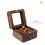 boîtes bijoux bois foncé coffret rangement classique coussin intérieur vis anneaux emballage présentation mariage