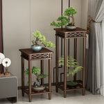 meuble rangement plantes marron foncé structure ajourée moderne sans fixation multiple tailles incluses