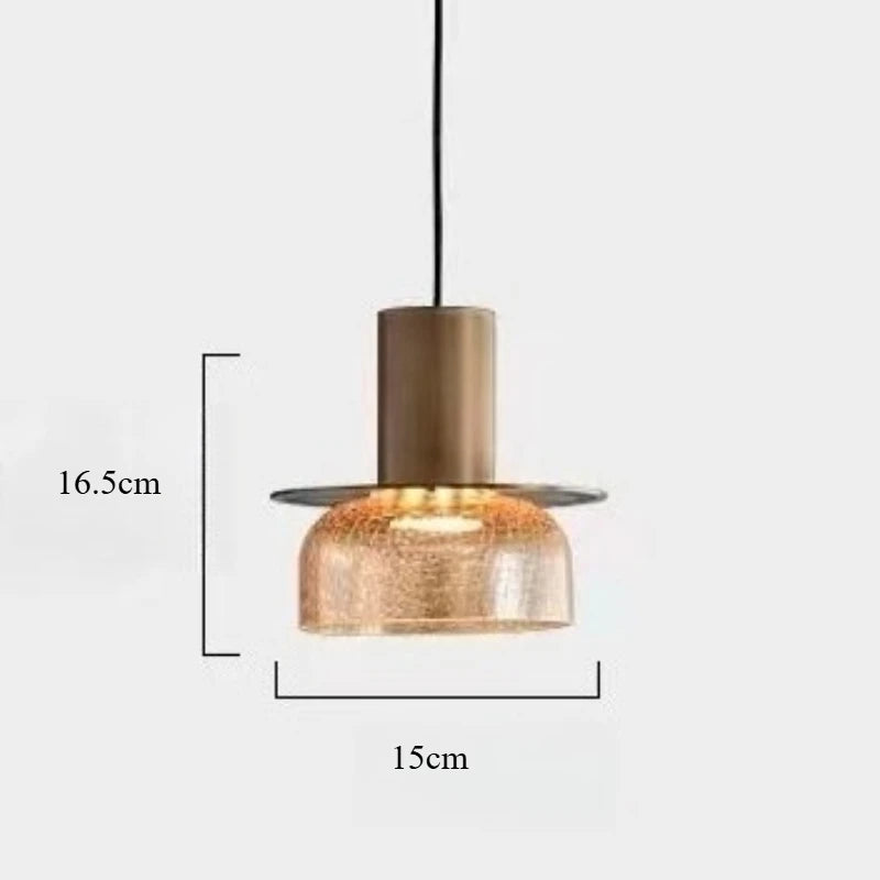 suspension lumineuse moderne verre craquelé transparent doré ampoules led 220v 240v moderne intérieur