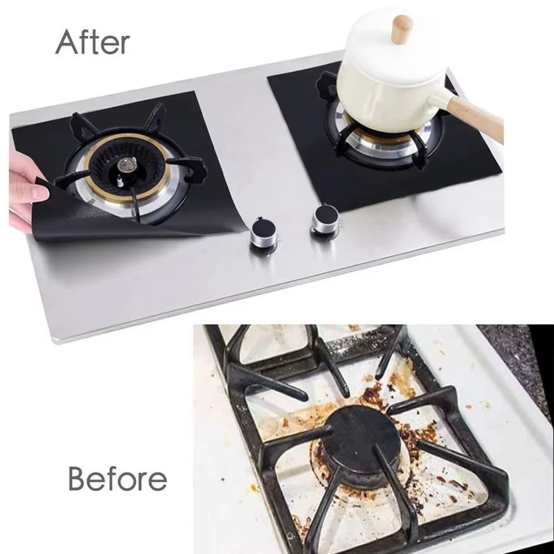 protège gaz cuisinière adhésif noir texture microfibre moderne pièce rechange respectueux environnement