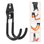 crochet mural moderne noir orange fer utilisation multiple outils jardinage pelle
