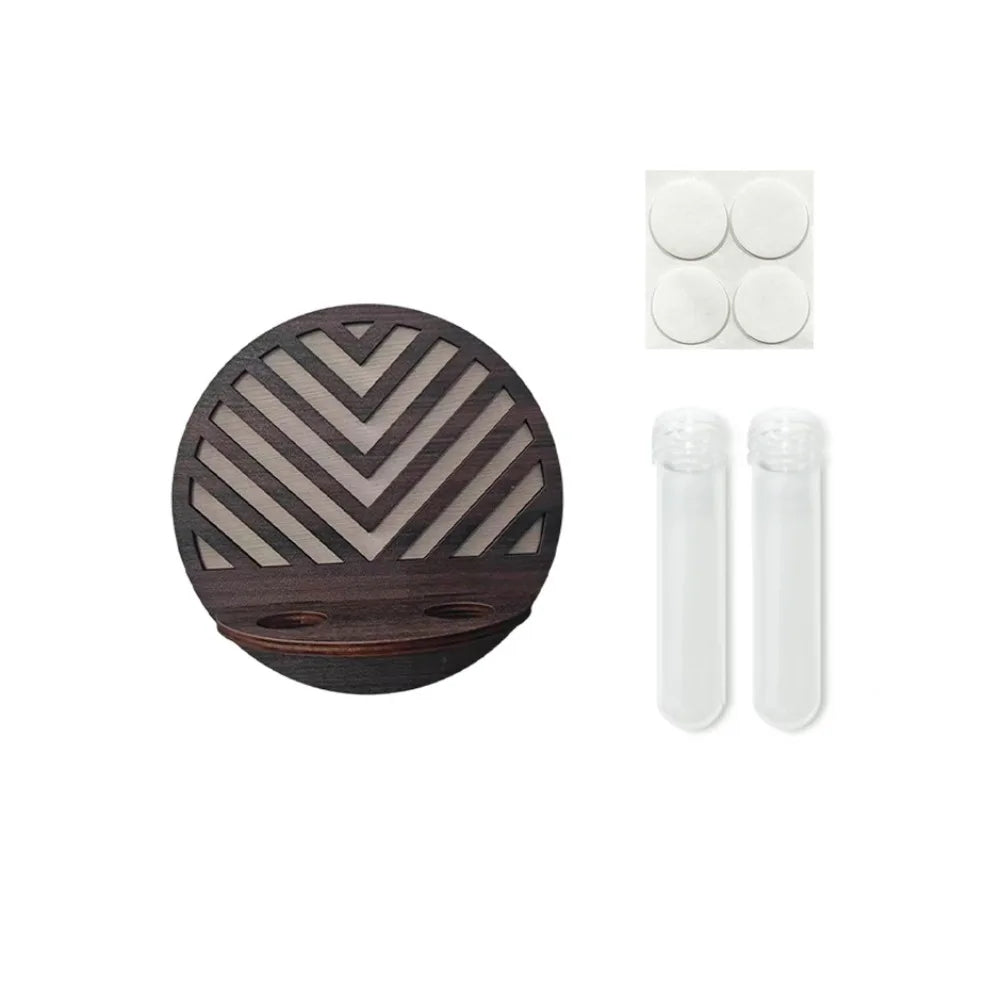 porte plantes moderne porte clés adhésifs hexagonnels motifs géométriques plantes artificielles marron foncé minimaliste