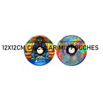 pochettes circulaires multicolores grand theft auto 12x12cm sacs épices poudres alimentaires festifs modernes