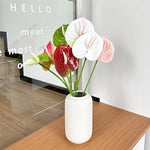 décoration intérieure plante artificielle feuilles ovales moderne vase boîte enjoy life rouge vert blanc
