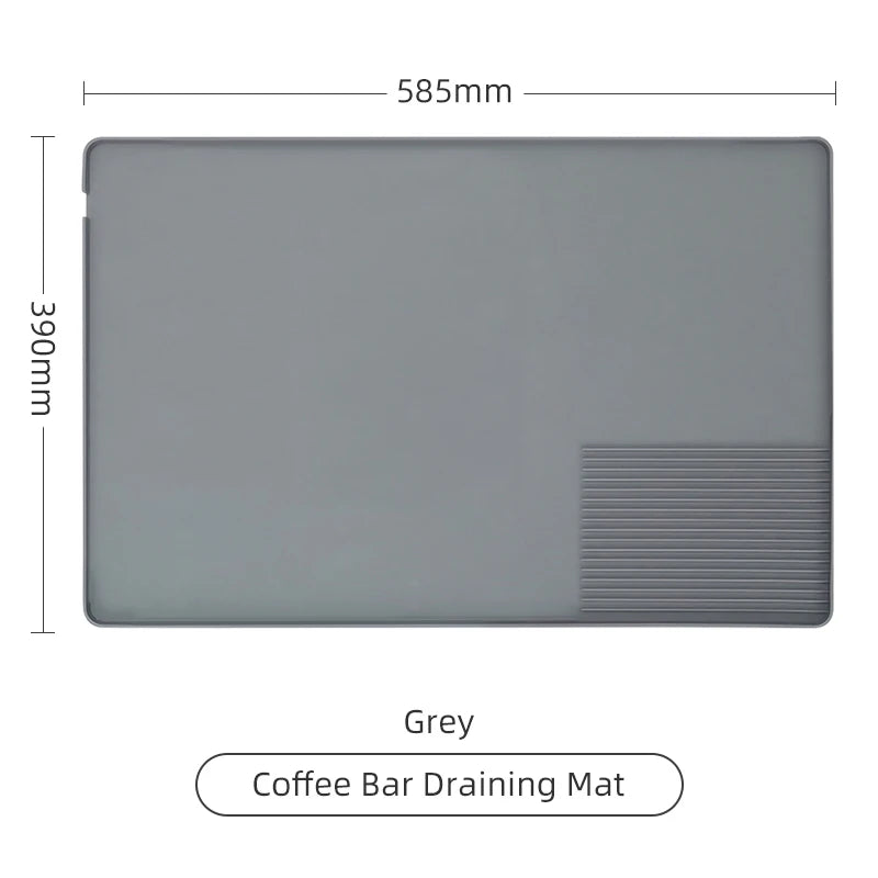 tapis rangement outils gris noir anti dérapant silicone brosse tamper distributeur portafiltre art latte