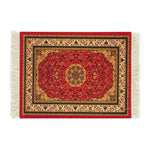 tapis sol persan motif floral classique franges décoration intérieur maison