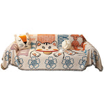 couverture tricotée chat mignon multicolore moderne bébé adulte extérieure automne hiver machine