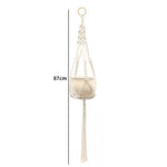porte plantes suspendus macramé bois boho pots fleurs jardins decoration balcon maison