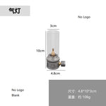 lampe gaz vintage rétro argent doré bleu métal transparent verre fixée tringle decoration fonctionnelle