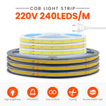 ruban led cob 240 led blanc 3000k 4000k moderne adhésif double face tape couteau