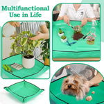 tapis jardinage imperméable vert clips pratique 100x100cm réutilisable