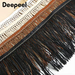 franges simili cuir noir boho chic métalliques décoration textile maisonFRINGEDECORATIVE