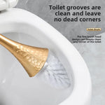 brosse wc or texture martelée base rangement embout flexible grip moderne