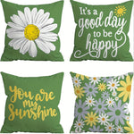 housse coussin polyester motif fleur blanche moderne 40x40cm 45x45cm 50x50cm 60x60cm