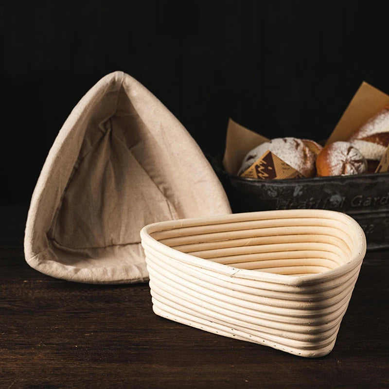 panier pain rustique bords osier coton beige clair couvercle artisanal bếp