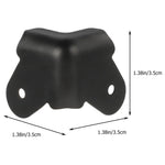 protections d'angle noires texturées industrielles fixations meubles coffres sécurité 14pcs