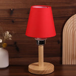 abat jour moderne tissu texturé lampe table rouge noir blanc boisclair minimalisteintérieurclaire