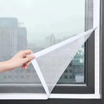filet fenetre blanc maille fine moderne adhésif ruban anti moustiques invisible 100x150