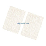 serviettes table dentelle blanc classique opacité réutilisable lavable machine table manger