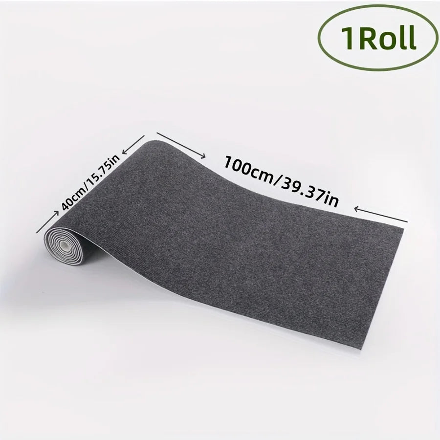 tapis adhésif rouge noir rayé antidérapant polyester intérieur porte salle bain